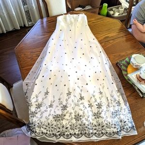 White full length dress